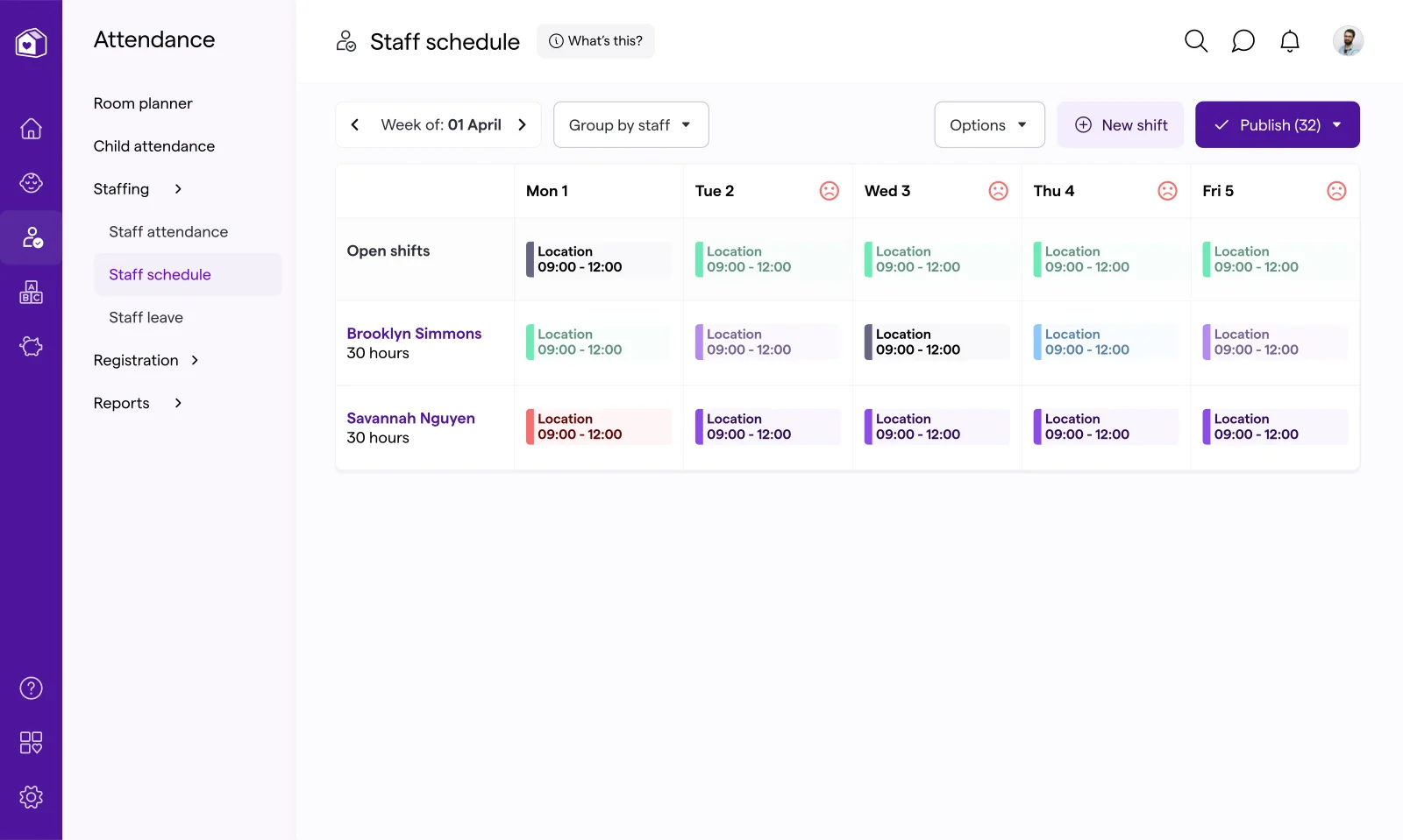 Hero image: Shift creation modal